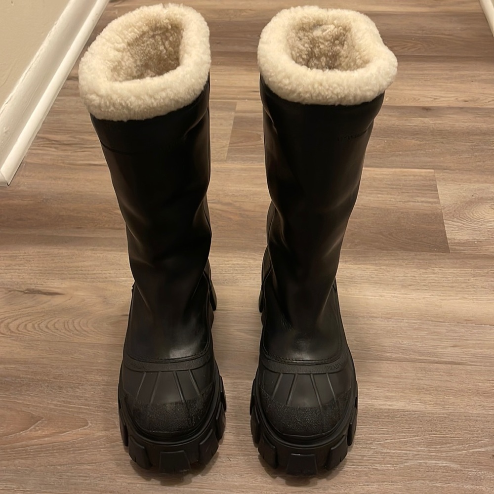 Prada Shearling Lined Winter Boot - image 1